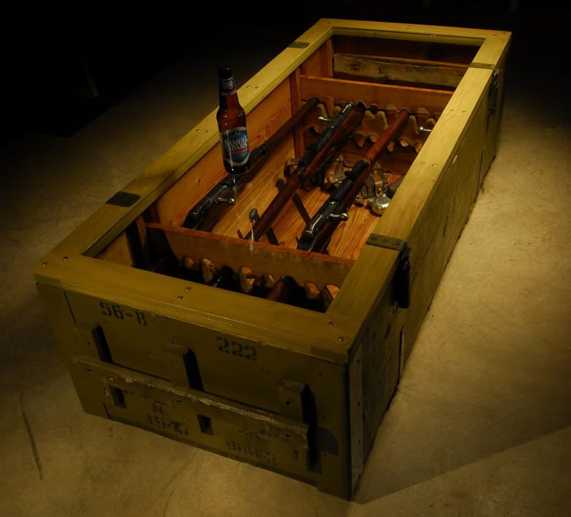 Mosin Nagant Crate Coffee Table