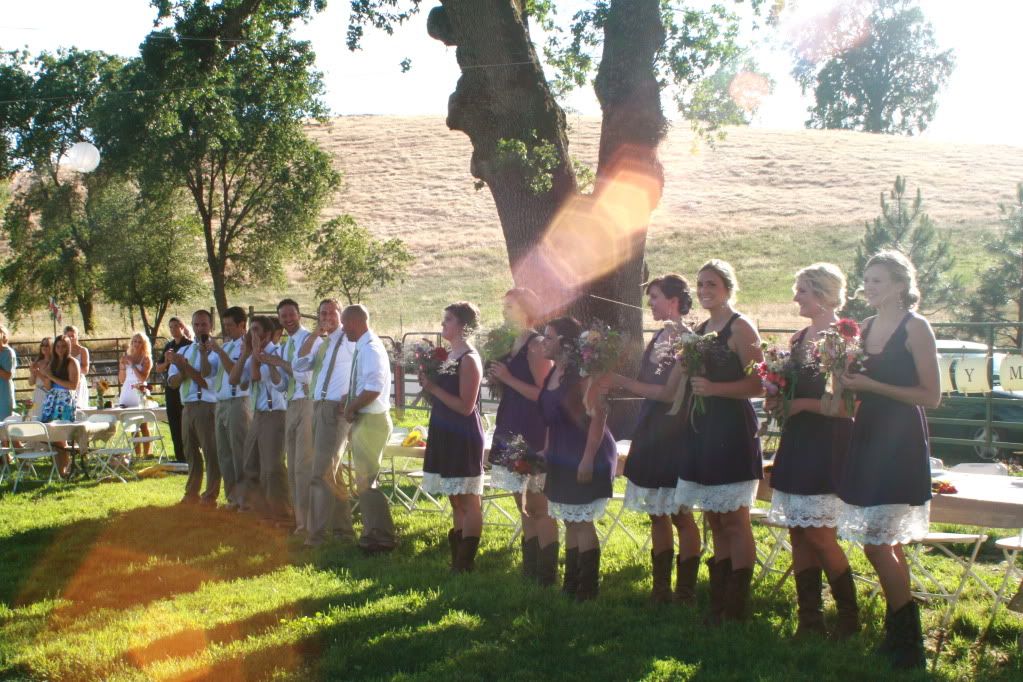 bridal party country wedding