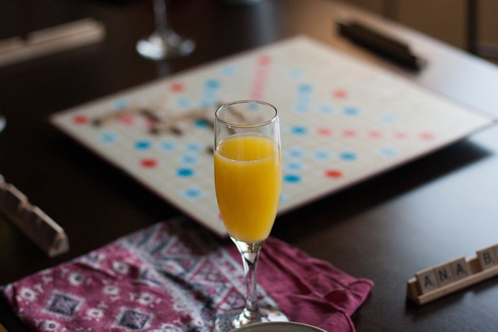 scrabble and mimosas