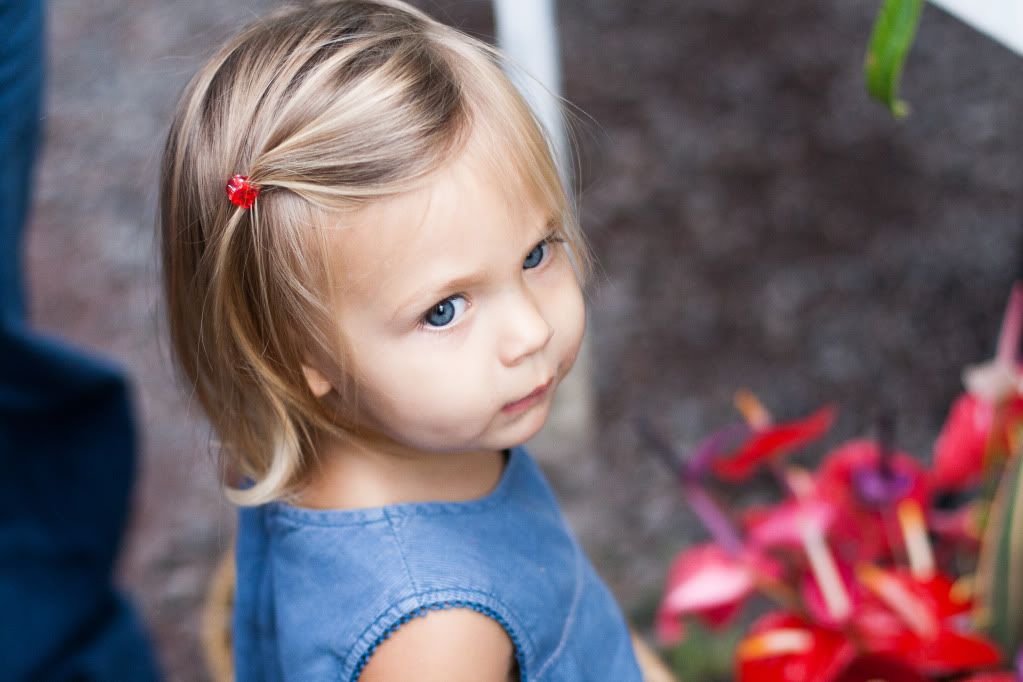 girl with anthurium