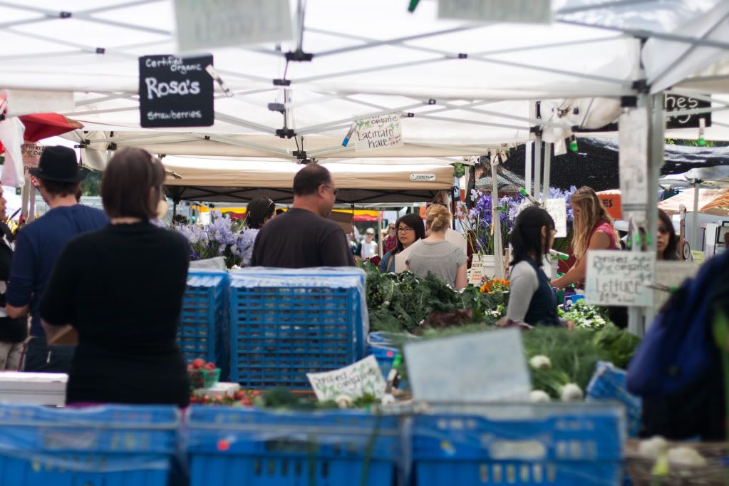 farmer's market booth produce flowers