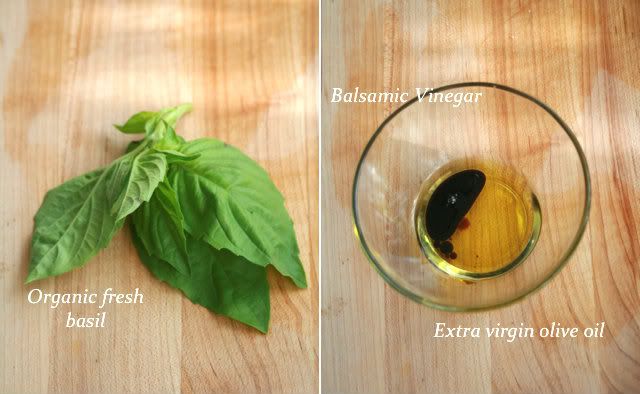basil olive oil balsamic vinegar