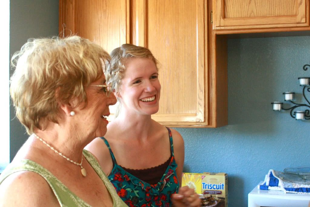 bride to be and her grandmother