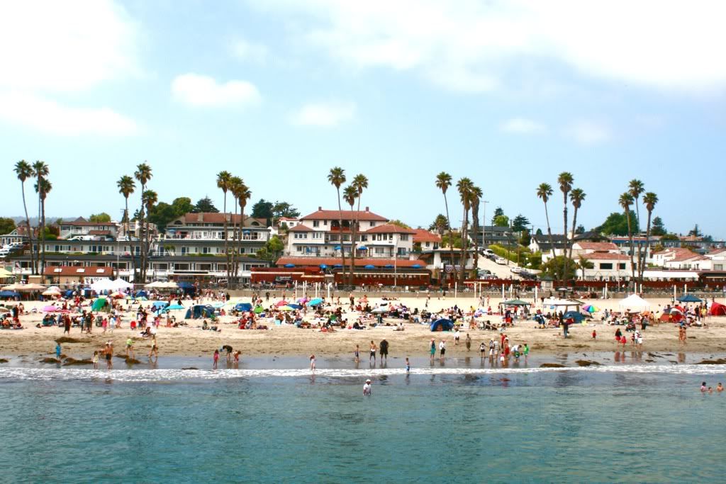 Santa cruz beach boardwalk from pier