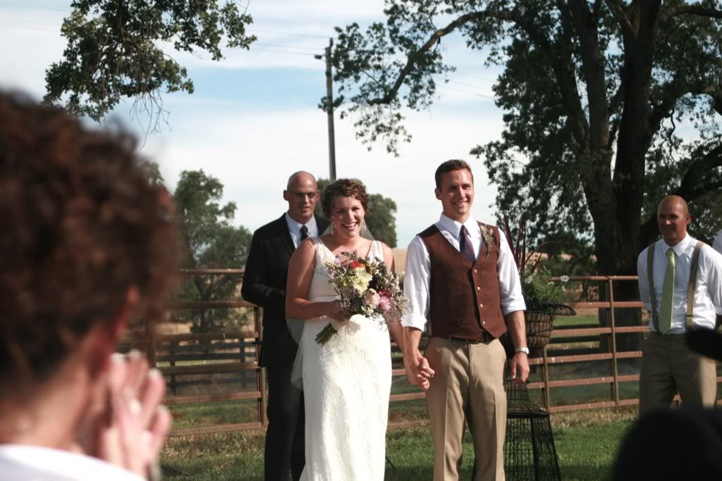 country wedding bride and groom