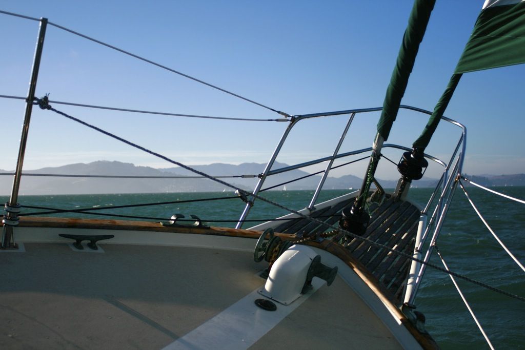 sailing alcatraz san francisco boat ocean bay sunny beautiful