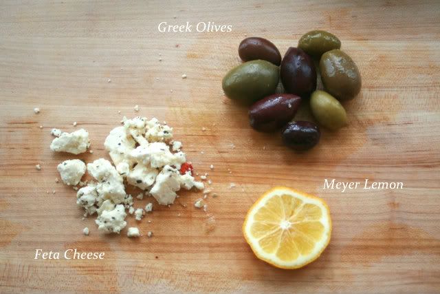 feta cheese greek olives and meyer lemon