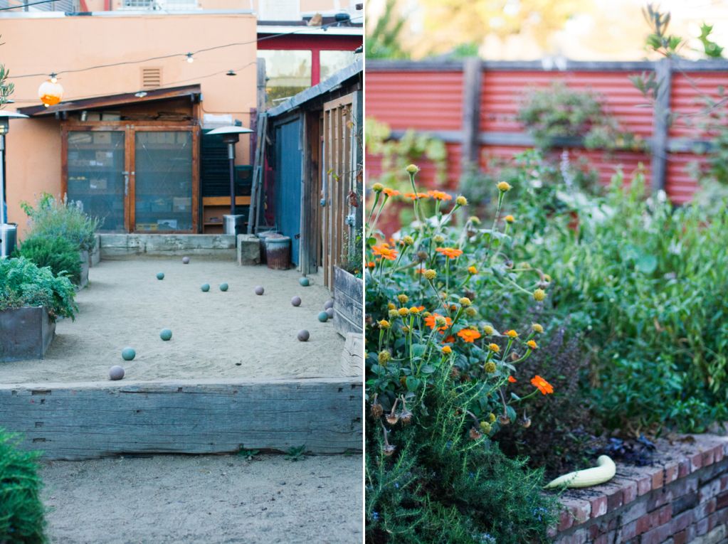 outdoor patio dining bocce ball