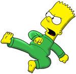 Bart Simpson karate kick