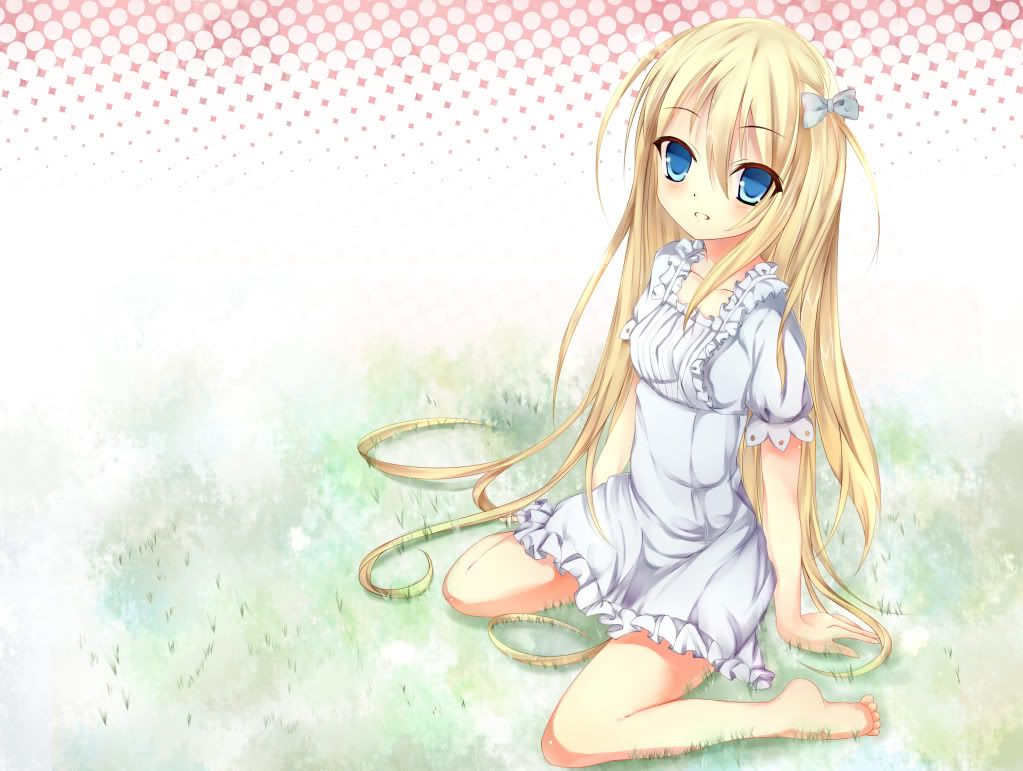 Blonde anime girl