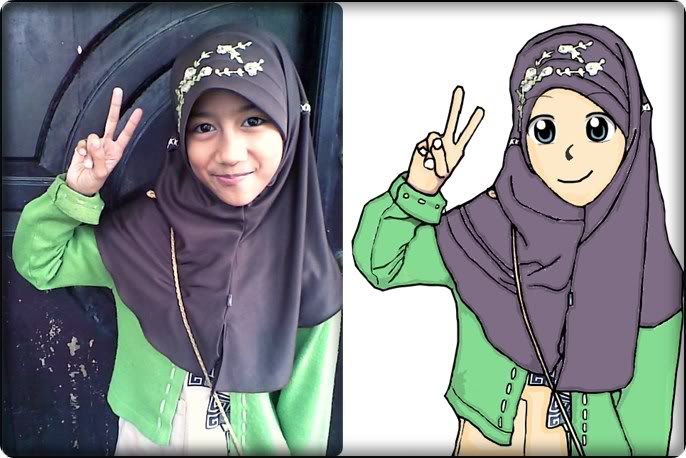 doodle,muslimah,girl,hijab,islam