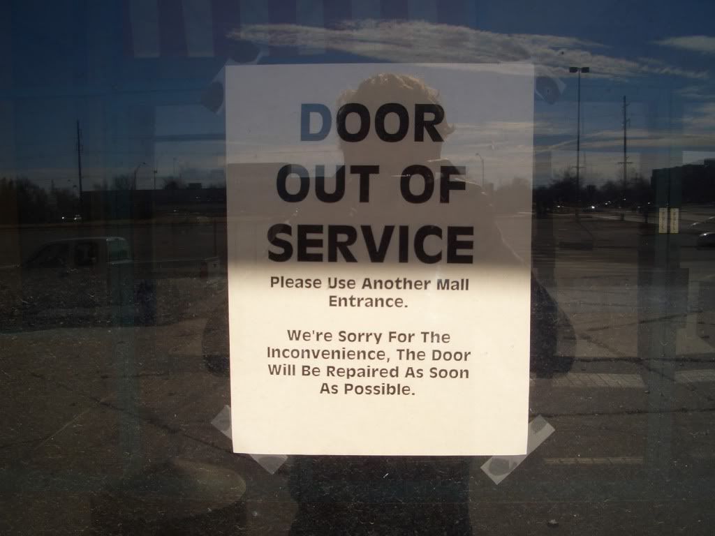 DOOR OUT OF SERVICE.