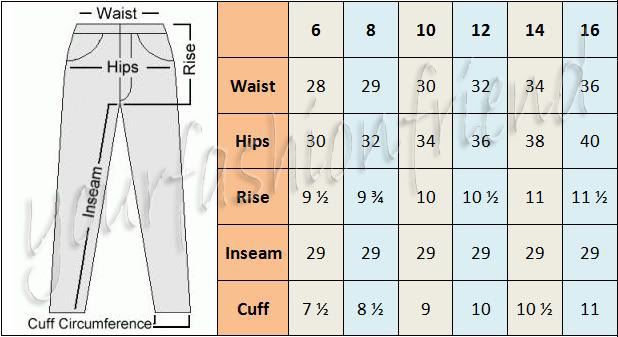 United Colors Of Benetton Jeans Size Chart