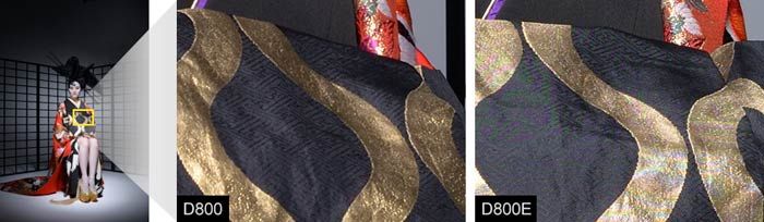 D800/D800E False Color and moiré Comparison