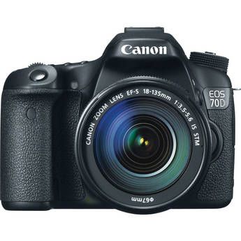 Canon EOS 70D 20.2MP Digital SLR Camera with Dual Pixel CMOS AF and EF-S 18-135 F3.5-5.6 IS STM Lens