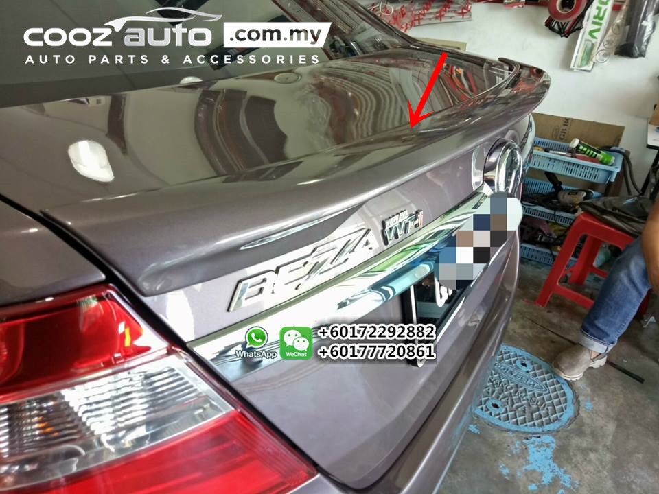 Perodua Bezza Gear Up Rear Spoiler (GLITTERING SILVER)