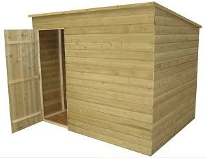 Garden Shed 7ft X 7ft Pressure Treated Pent Shed With No Windows
