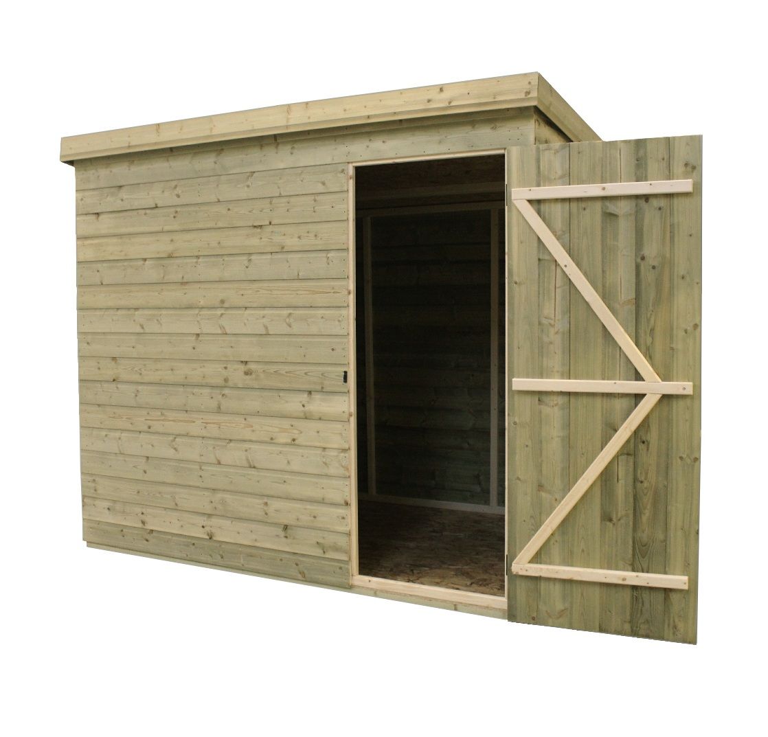 Garden Shed 6ft X 4ft Pressure Treated Pent Shed With No Windows