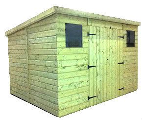 Wooden Garden Shed Pressure Treated Pent Shed With Double Door