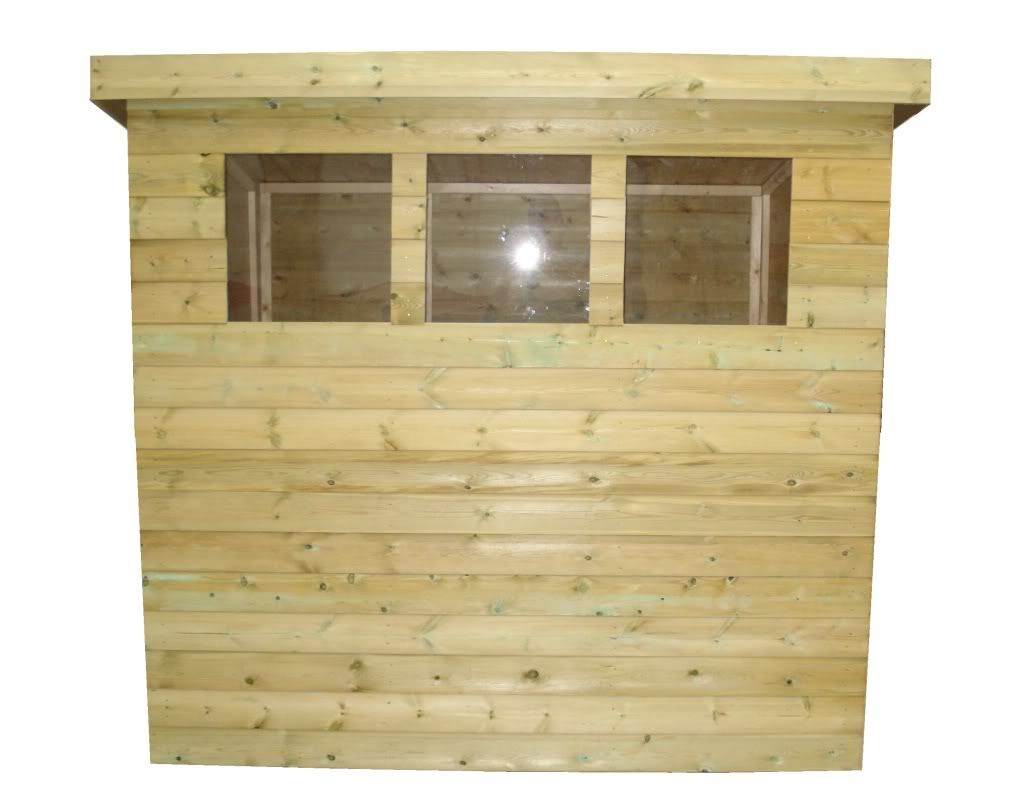 Garden Shed 8ft X 5ft Pressure Treated Pent Shed With 3 Windows