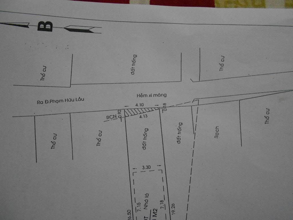 [Bán] Đất Thổ Cư diện tích 101 m2, hẻm đường Phạm Hữu Lầu, Quận 7 = 1 tỷ 3 - 8