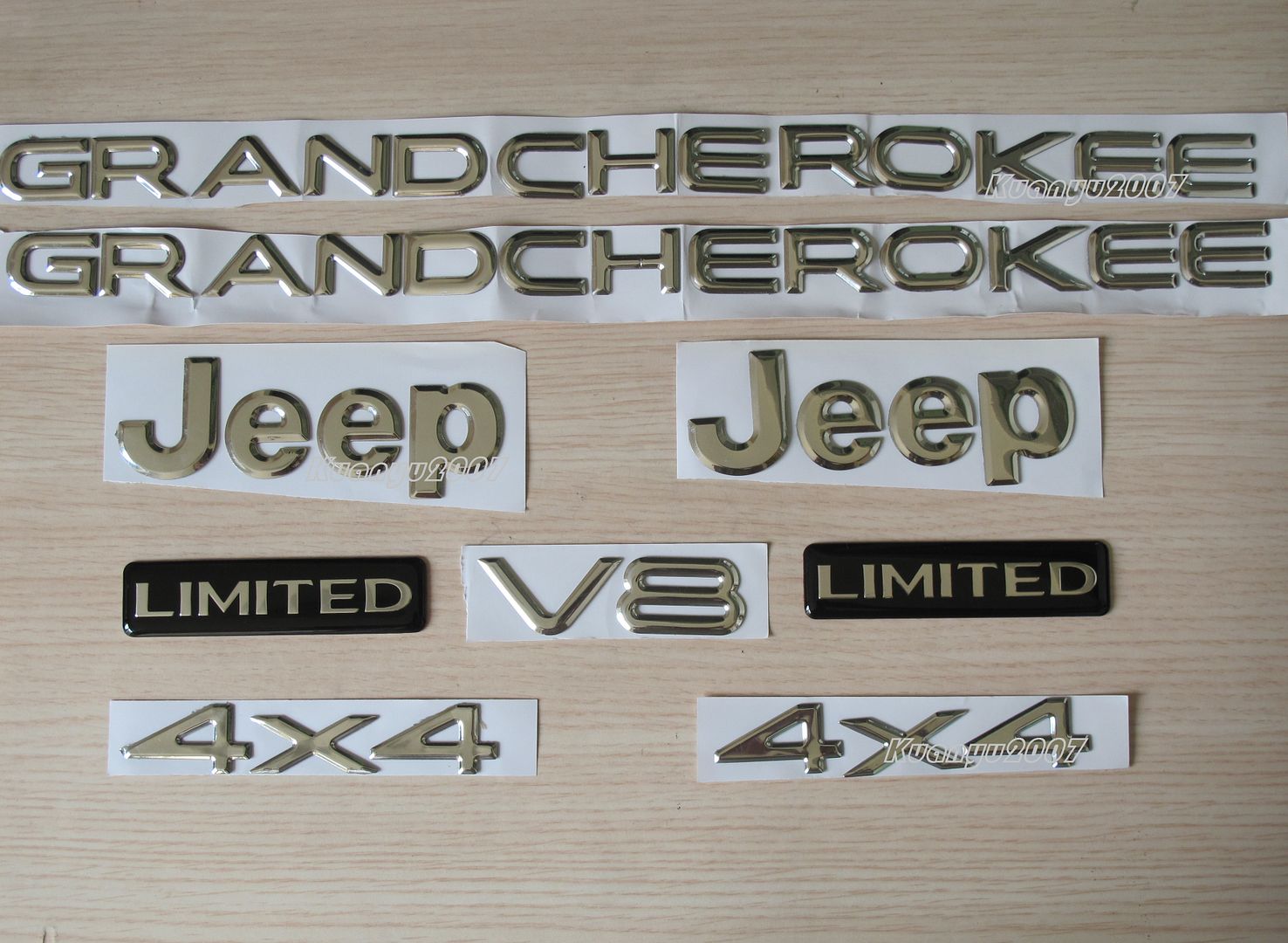 Jeep Grand Cherokee Jeep 4X4 Limited Emblem Badge Logo Nameplate Chrome