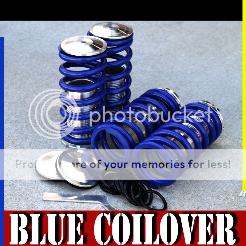   Crx Suspension Coil Coilover Lowering Spring Dual Lock Blue  