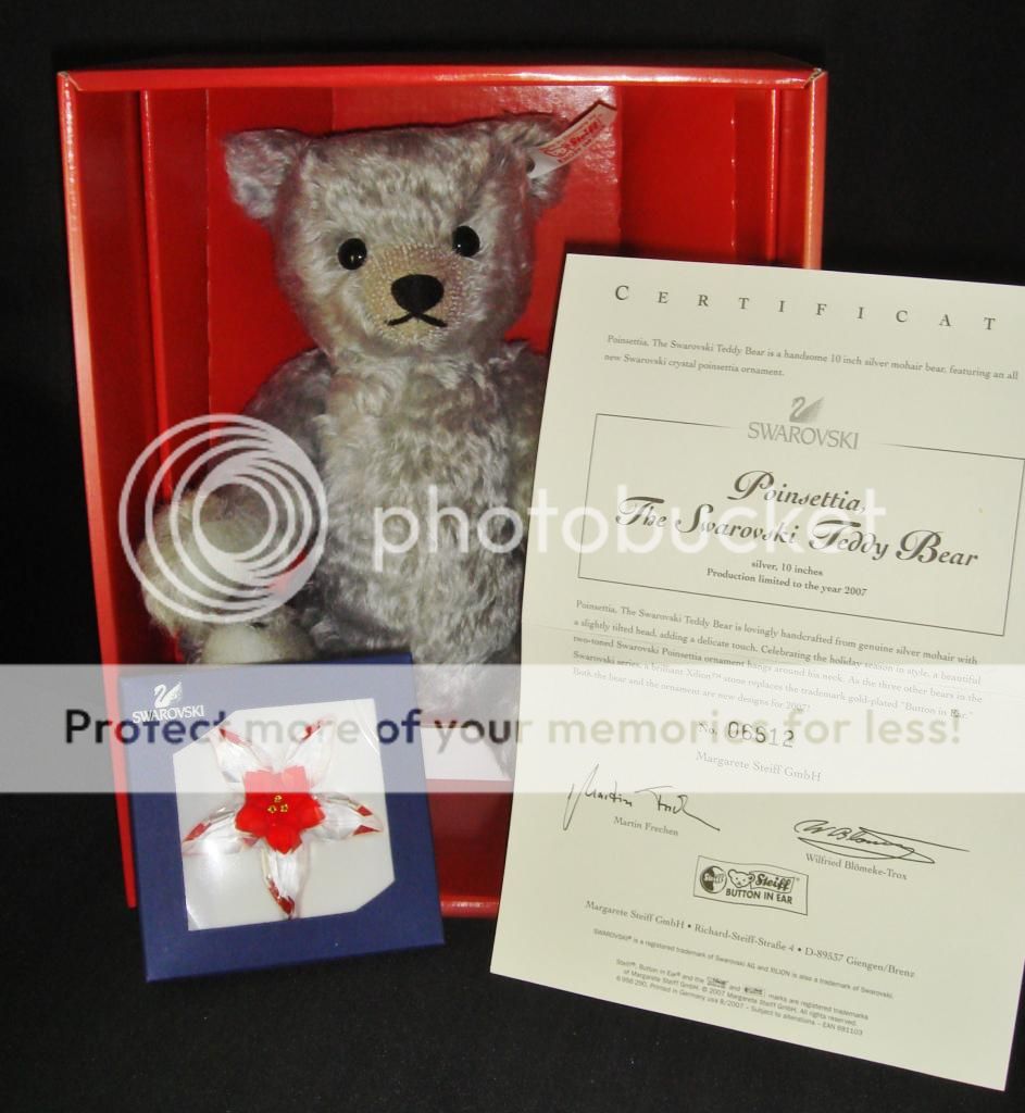 steiff poinsettia bear