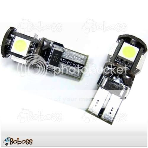 LAMPADE T10/W5W 5 LED SMD 5050 NO ERRORE ERROR CHECK LUCI 