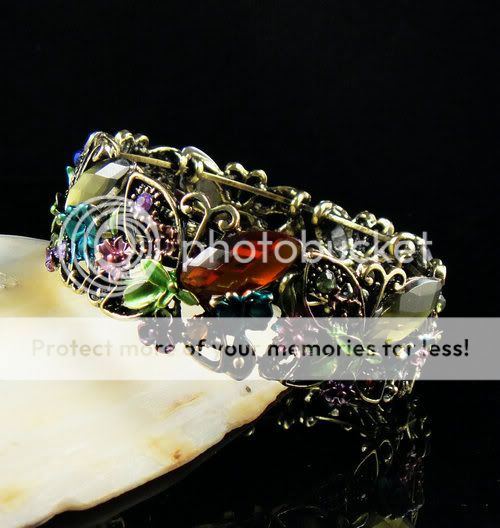   Multicolor CZ Cute Flower Pretty Shiny Bangle Bracelet m1063  