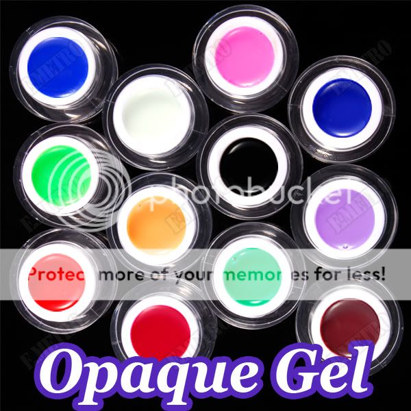 12 Diff Colors of Opaque UV Gel Set for Professional Acrylic Nail Art 