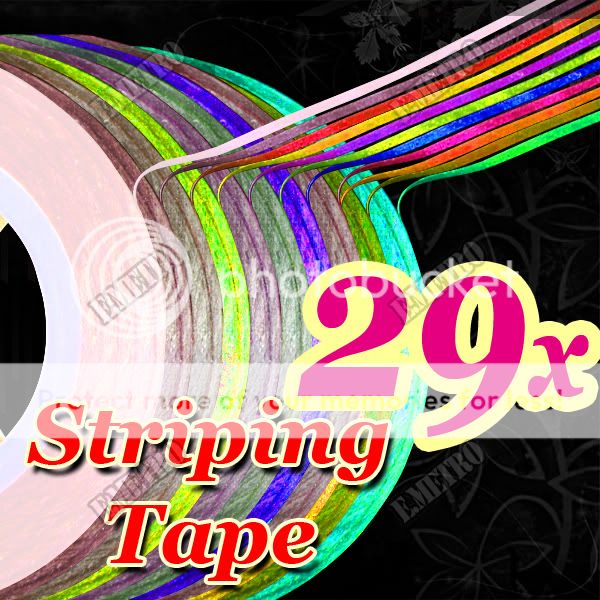 29 Self Adhesive Nail Art Tips Decoration Striping Tape  