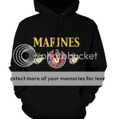 United States Marine Corps USMC Marines Seal Emblem Hoodie Sweatshirt 