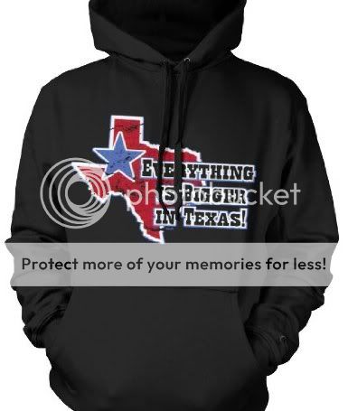 Everything Is Bigger In Texas Mens Texan Pride Hoodie Sweatshirt 