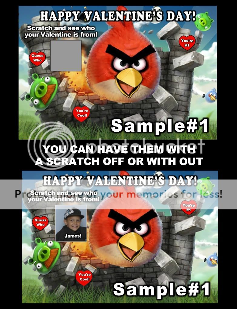 ANGRY BIRDS VALENTINES DAY CARDS *DISCOUNTS AVALIABLE WITH FREE 