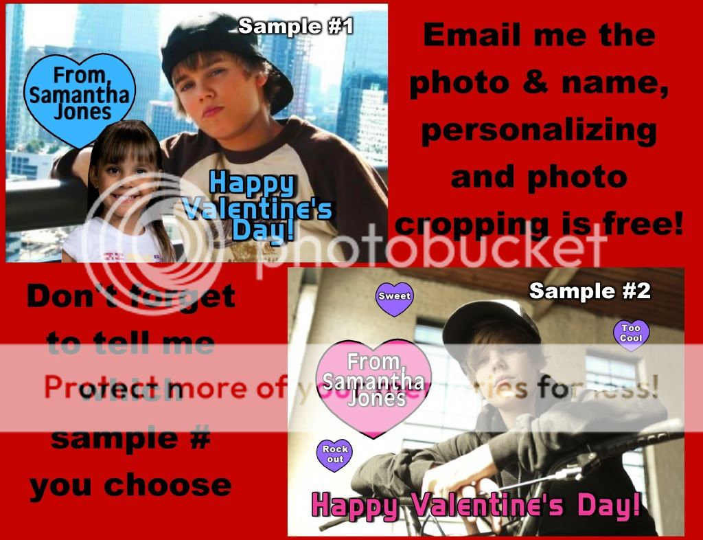 JUSTIN BIEBER VALENTINES DAY CARDS *DISCOUNTS AVALIABLE WITH FREE 