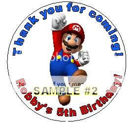 SUPER MARIO LUIGI PRINCESS BIRTHDAY PARTY BAG BOX STICKERS FAVORS FREE 