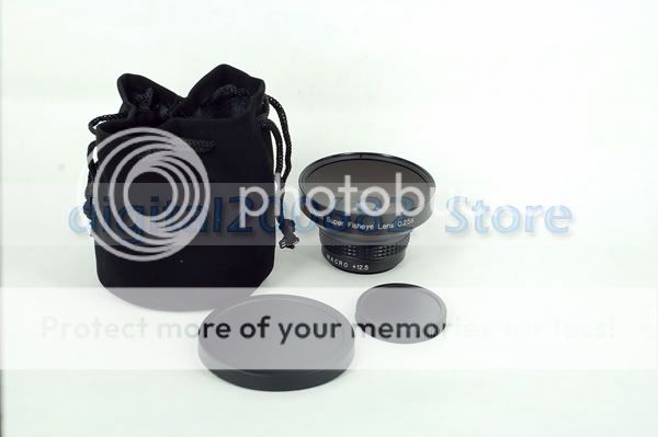   25X Fisheye Lens for Canon Nikon Sony JVC Panasonic Camera Camcorders