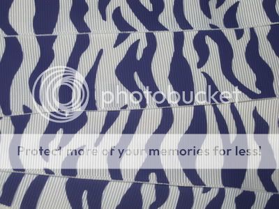   WHITE PURPLE ZEBRA GROSGRAIN RIBBON CHEER FOOTBALL SPORTS TEAM  