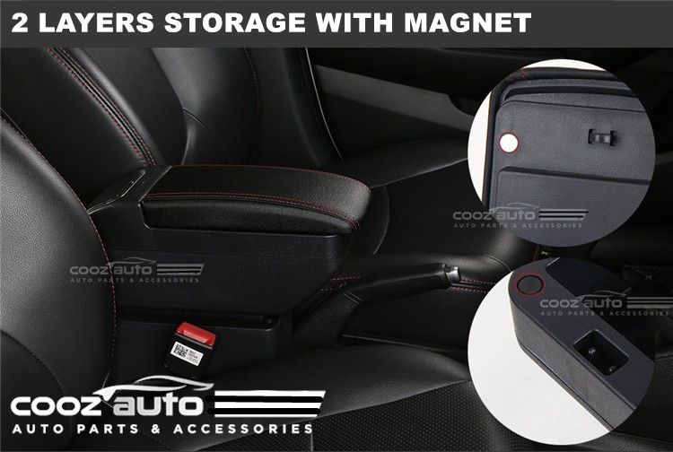 Perodua Aruz Double Layer Arm Rest Armrest 7 USB Console 