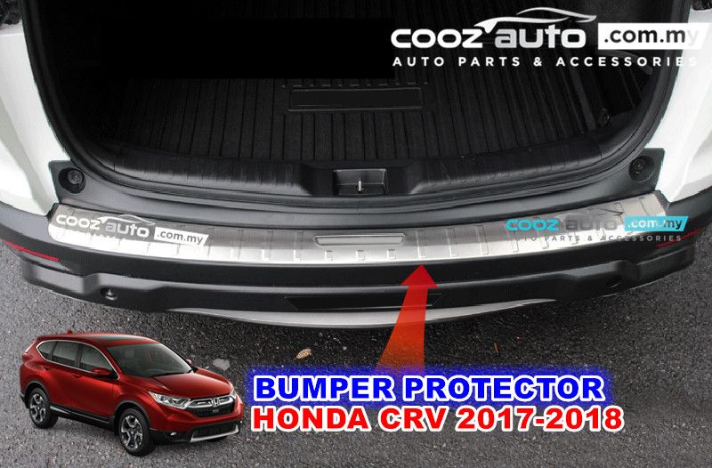 Honda CRV 2017 2018 Alloy Rear Bumper Guards Trunk Lid Trim Protector ...