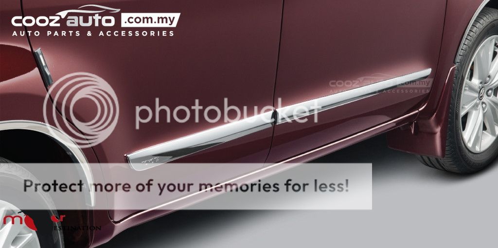 Toyota Innova 20162017 Chrome Side Doors Cladding Molding Trim Guard