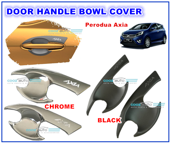 Perodua Axia Chrome / Matte Black Door Handle Inner Bowl 