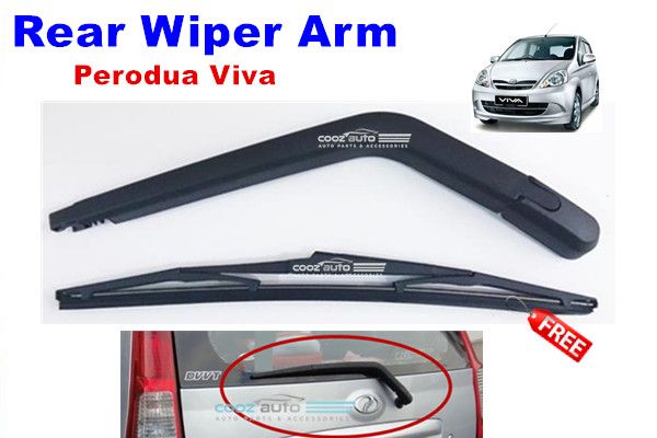 Perodua Viva Rear Wiper Arm complete set with free wiper