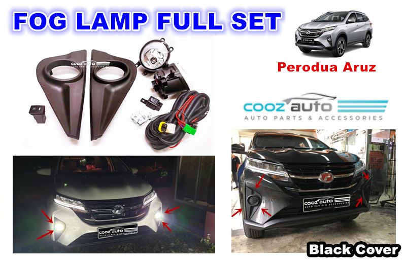 Perodua Aruz Fog lamp Black Cover Fog light Foglamp Switch 